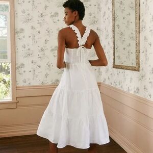 Reformation Montecito Dress White Linen Size 4